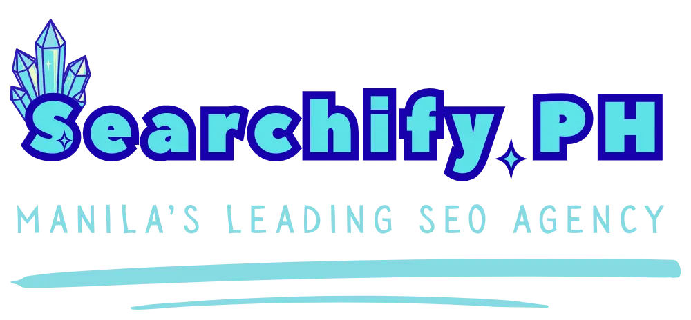 Searchify.PH with tagline blue v